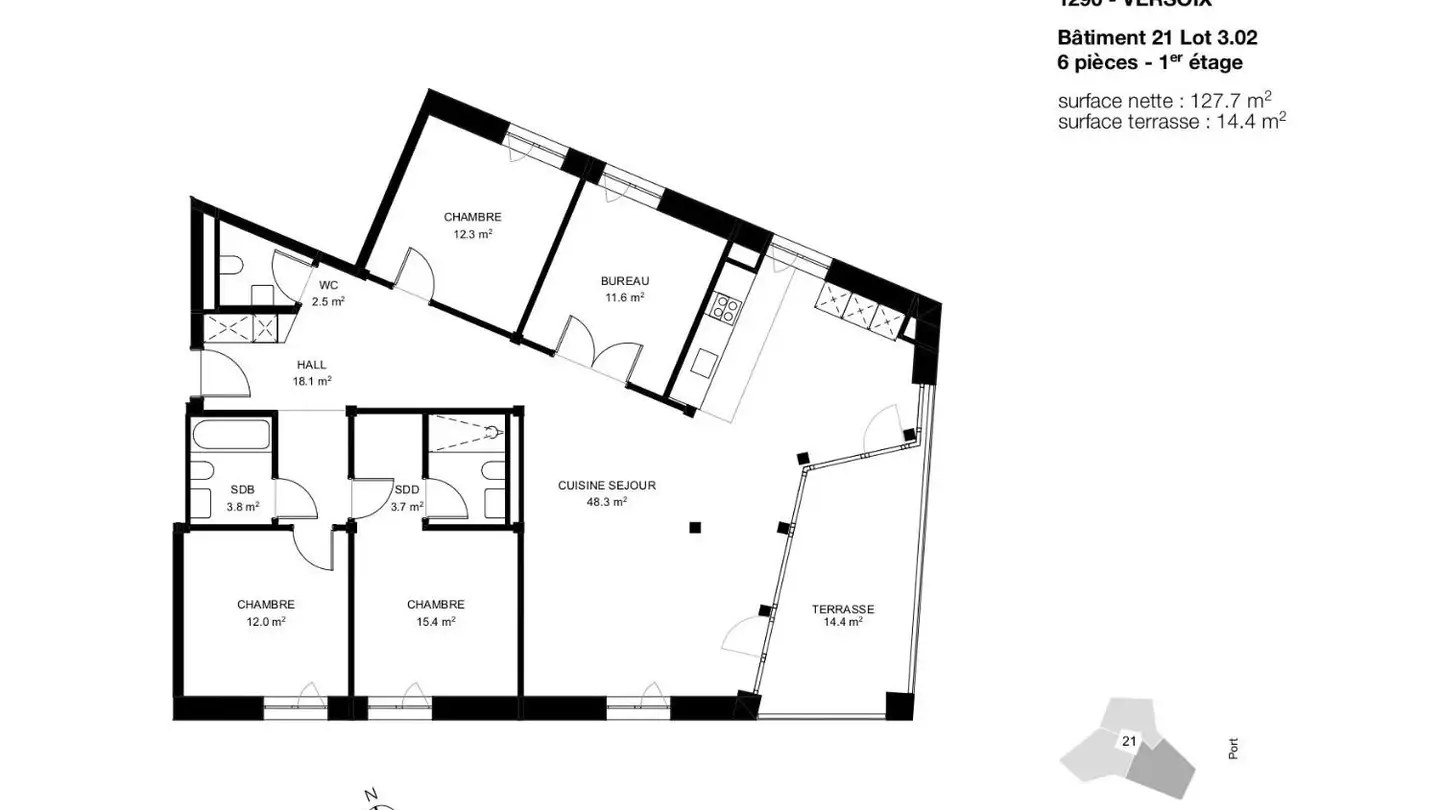 Appartamento in affitto - Chemin Du Vieux-Port 21, 1290 Versoix - Foto 4