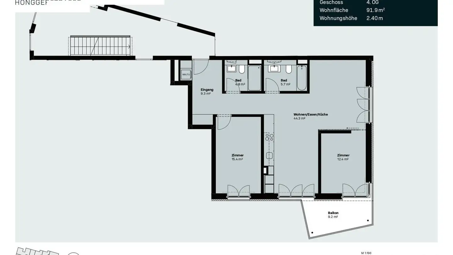 Wohnung mieten - Hönggerstrasse 148, 8037 Zürich - Foto 4
