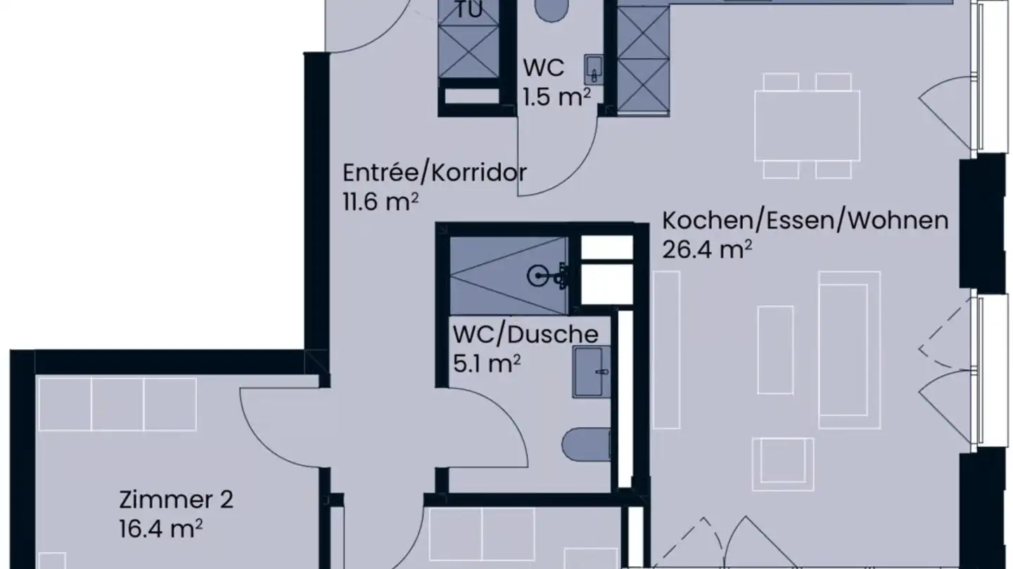 Wohnung mieten - Seestrasse 291a, 8804 Au ZH - Foto 2