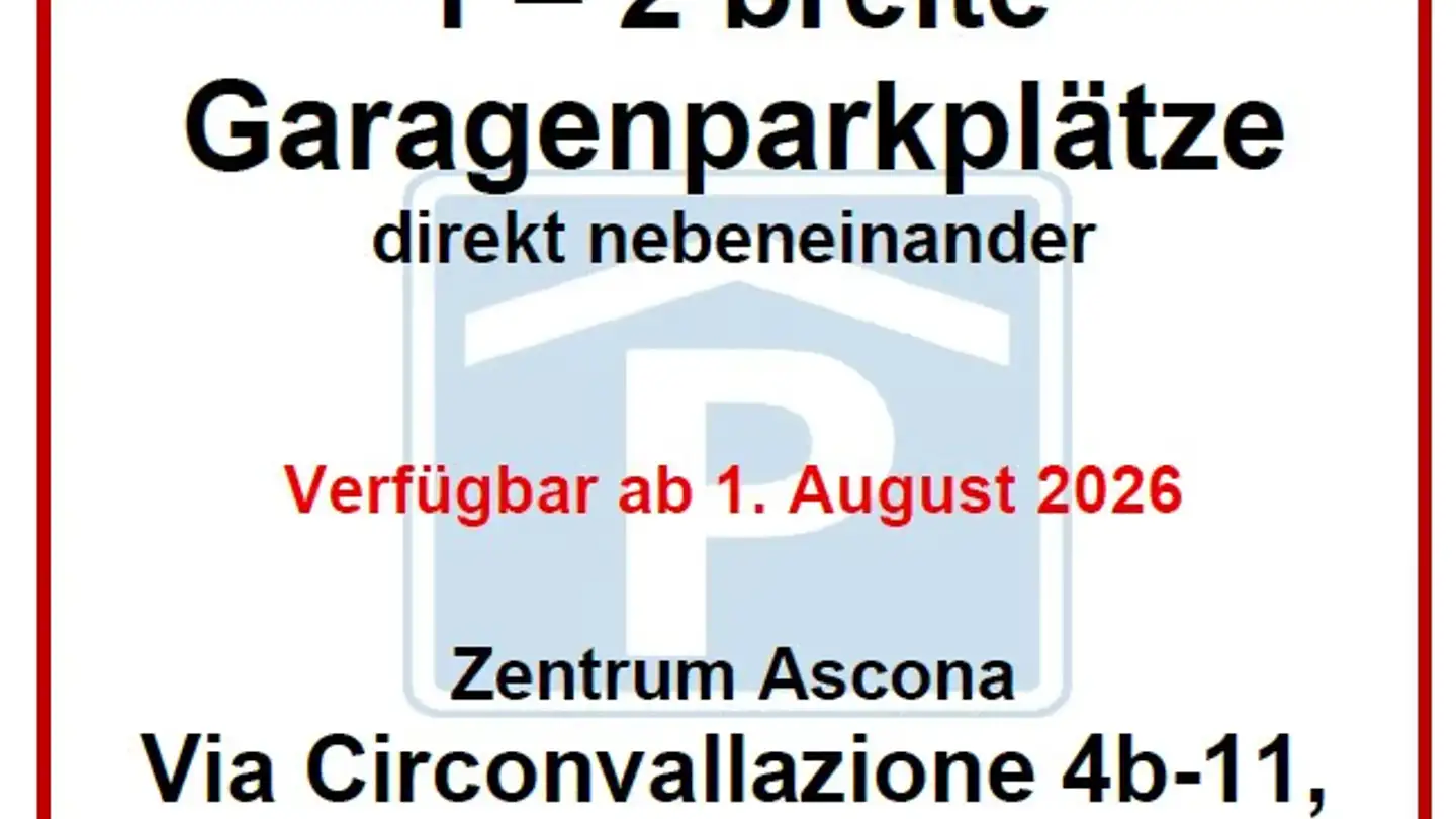 Parcheggio esterno in affitto - Via Circonvallazione 4b, 6612 Ascona