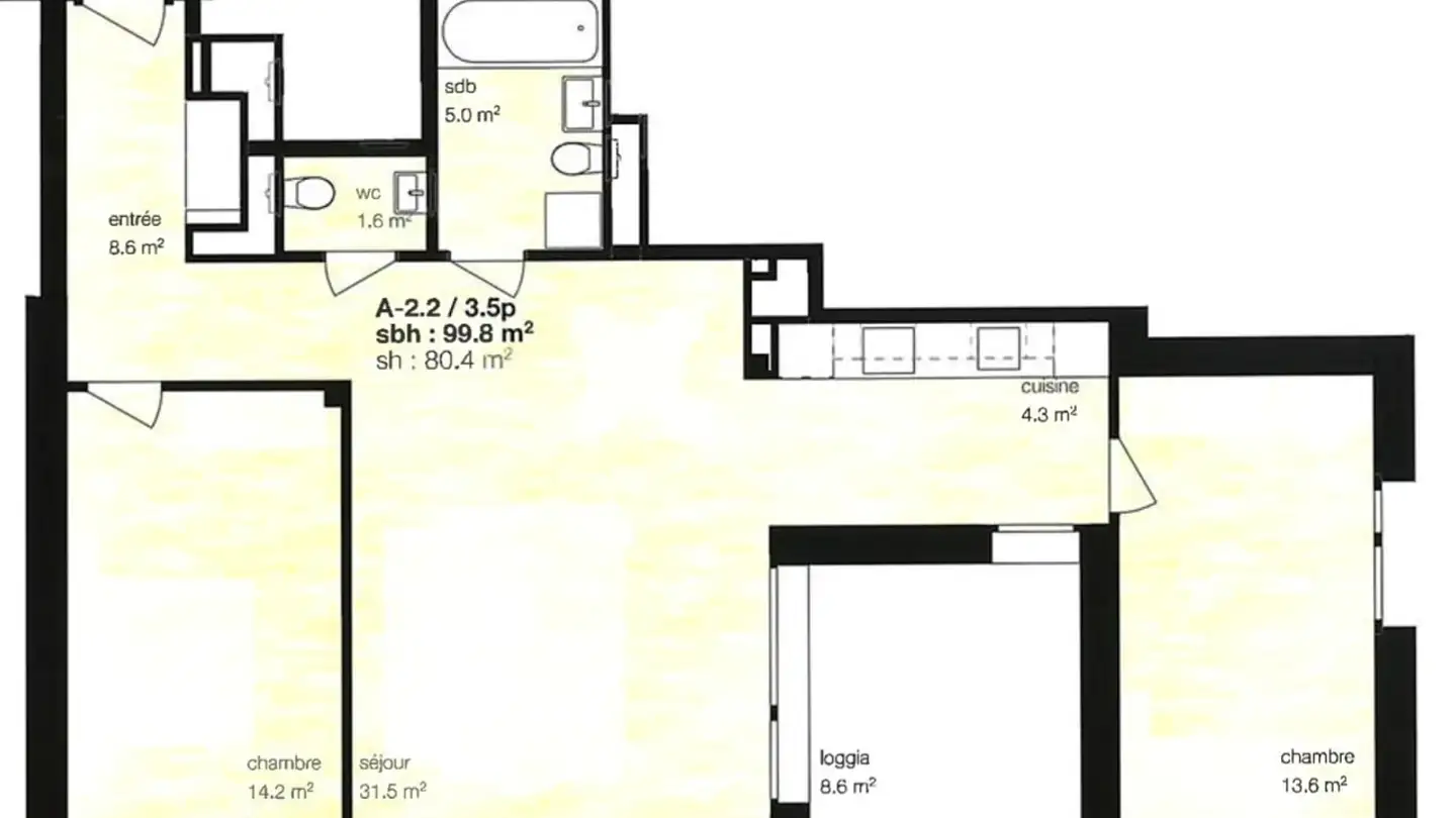 Wohnung mieten - Rue Du Vorgyr, 3963 Montana - Foto 2