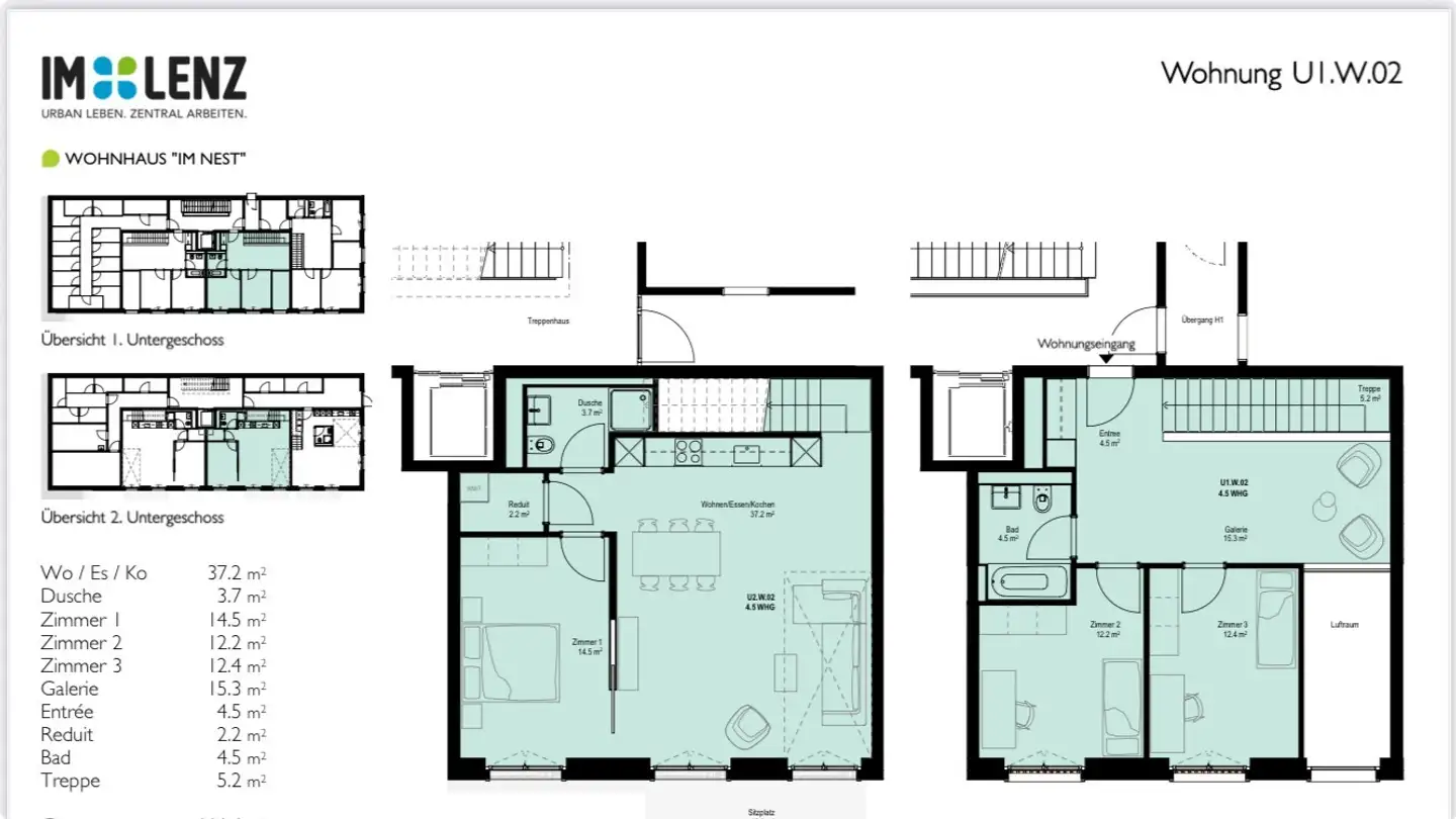Appartement à louer - Sägestrasse 55, 5600 Lenzburg - Photo 3