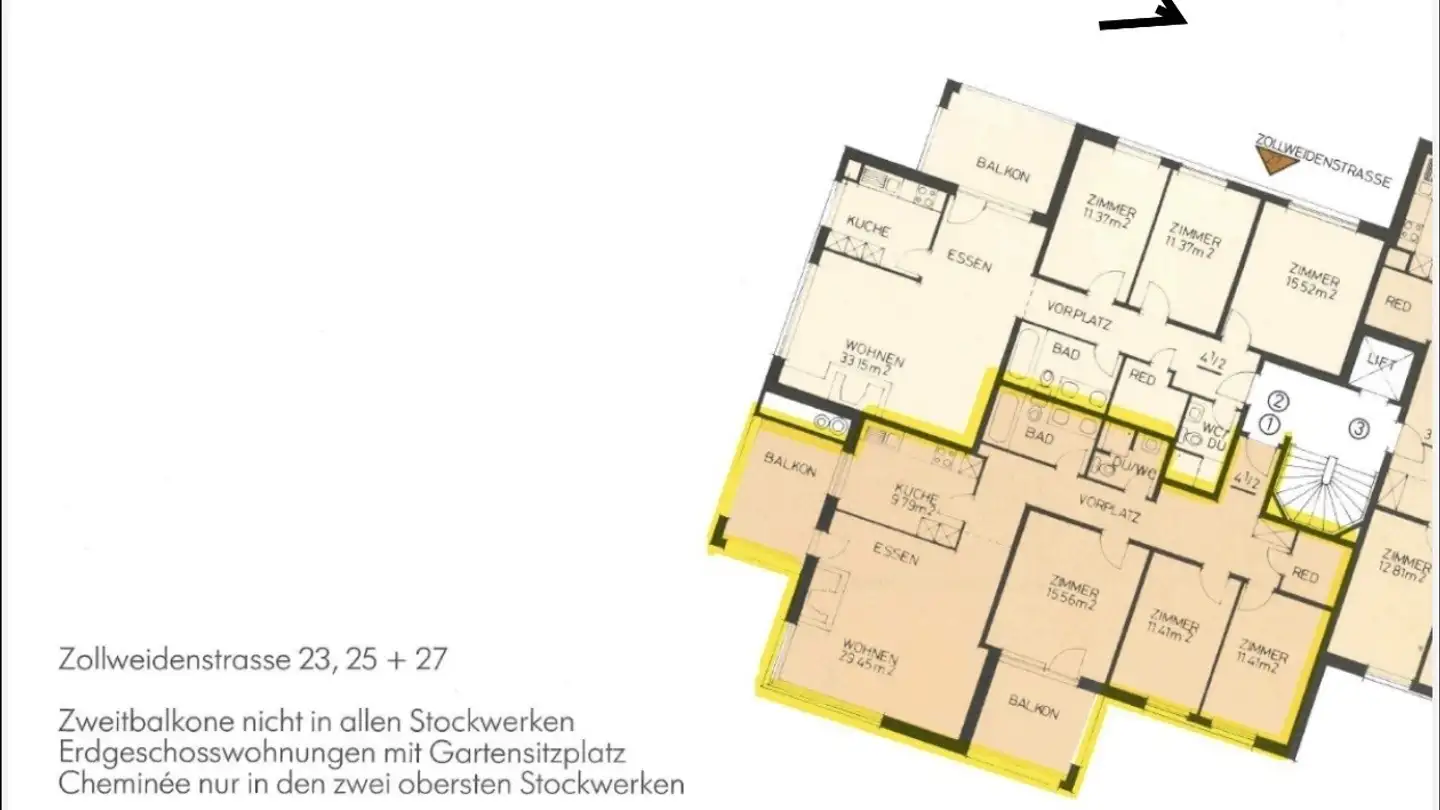 Wohnung mieten - Zollweidenstrasse 27, 4142 Münchenstein - Foto 4
