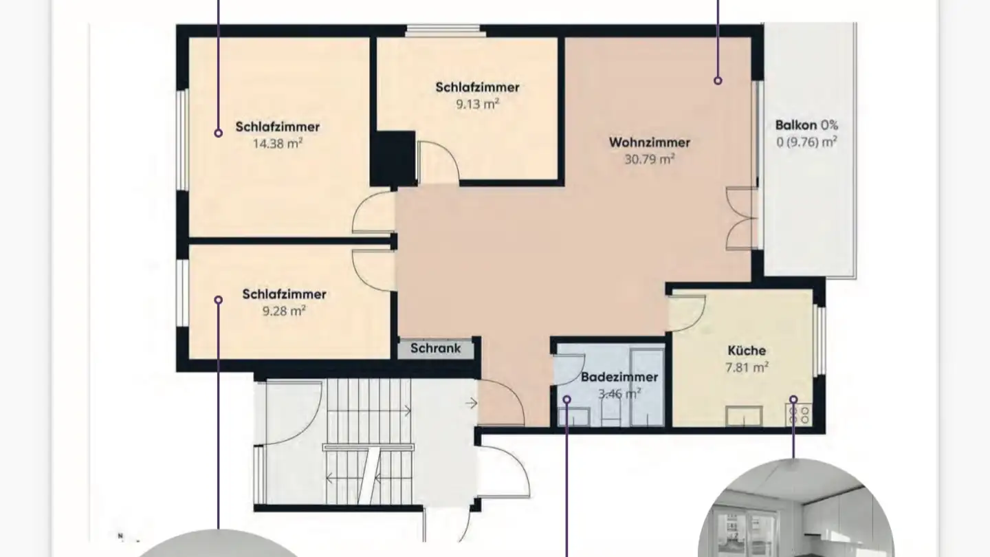 Wohnung mieten - Rainstrasse 12, 9500 Wil SG - Foto 3