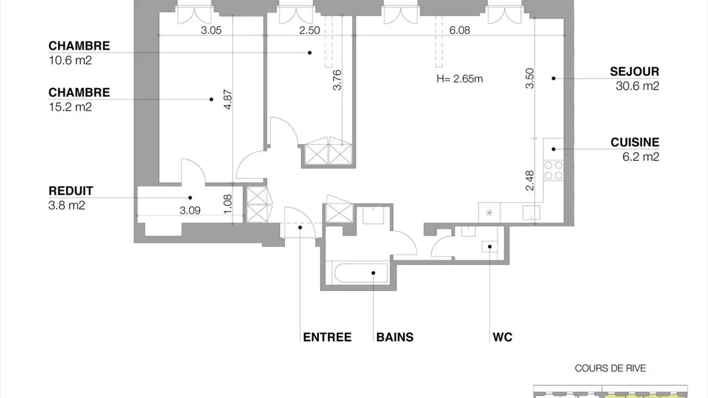Wohnung mieten - Cours De Rive 6, 1204 Genève - Foto 4