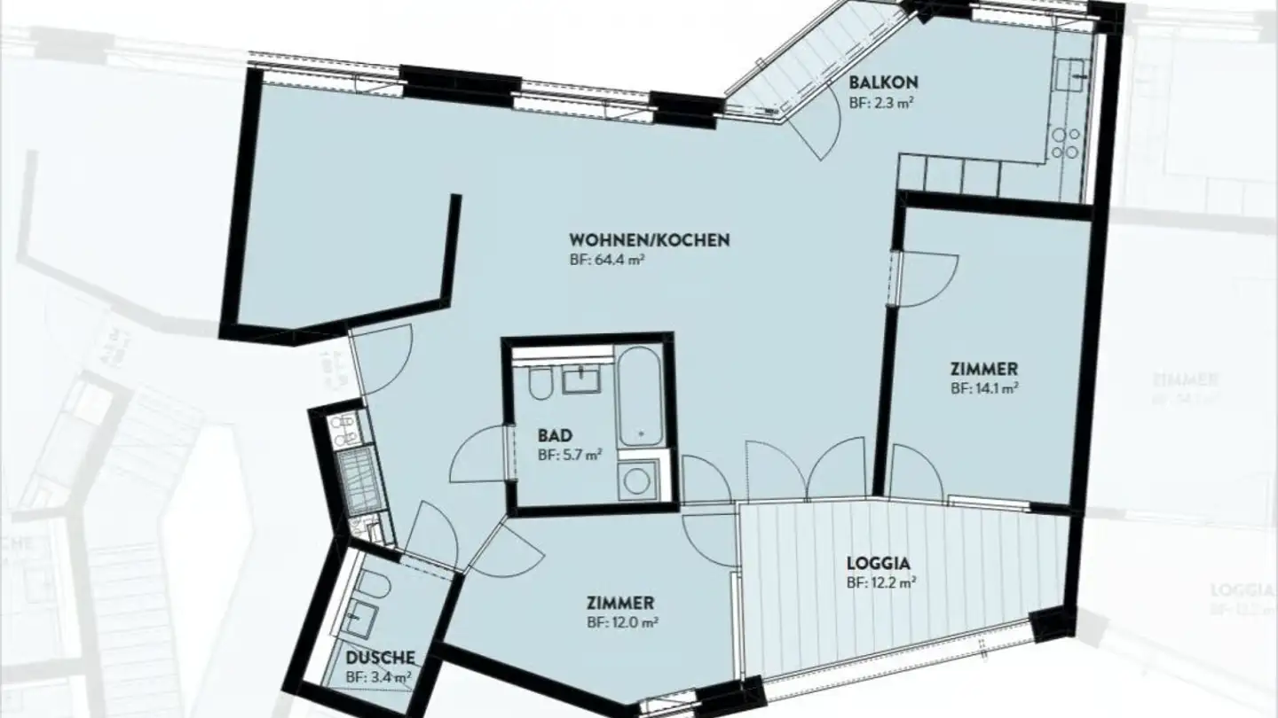 Wohnung mieten - Bremgartnerstrasse 54, 8953 Dietikon - Foto 2