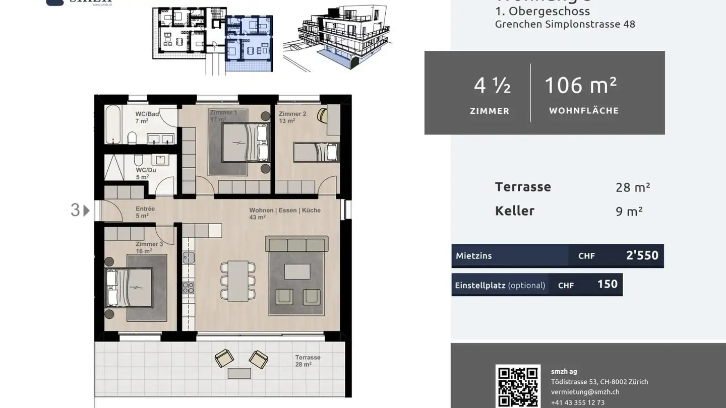 Appartement à louer - Simplonstrasse 48, 2540 Grenchen - Photo 2