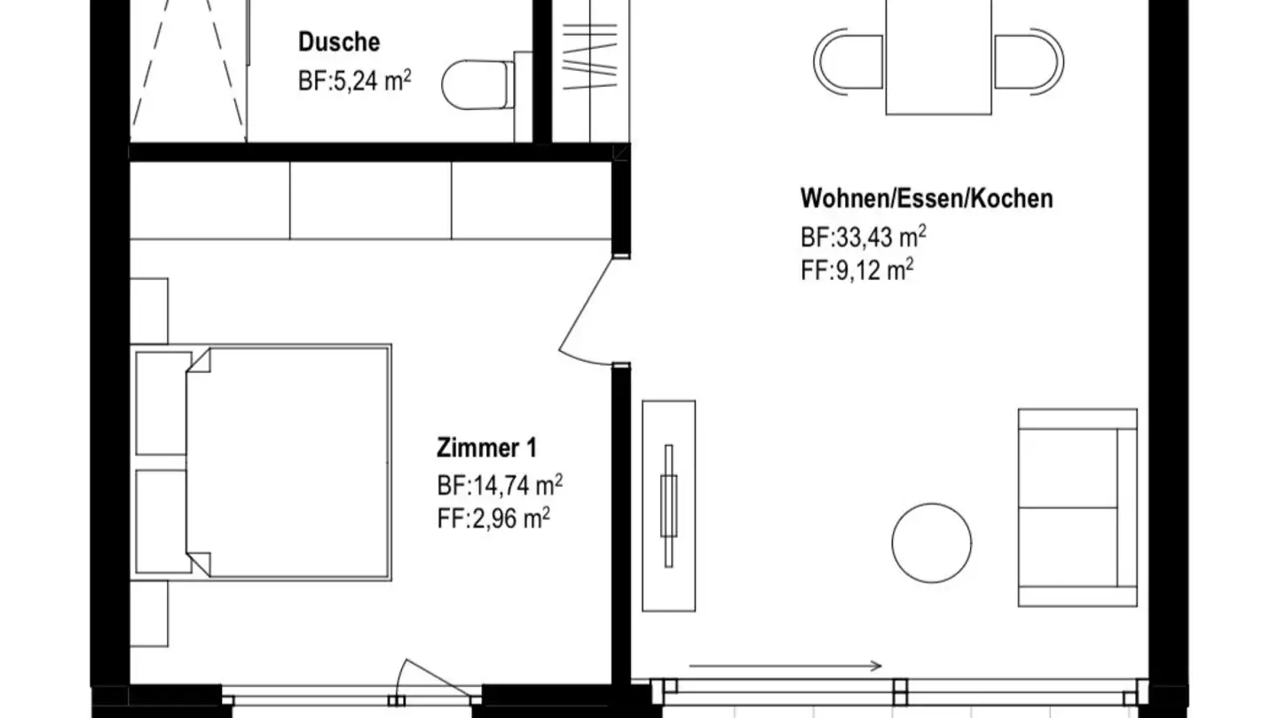 Wohnung mieten - Römerstrasse 540, 5072 Oeschgen - Foto 2