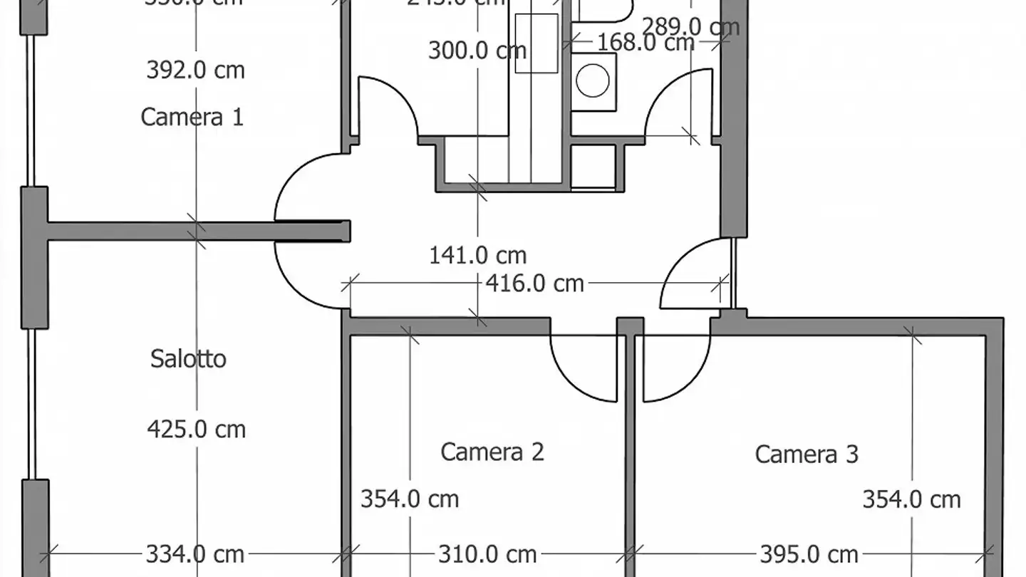 Appartement à louer - Via Alla Piana 10, 6815 Melide