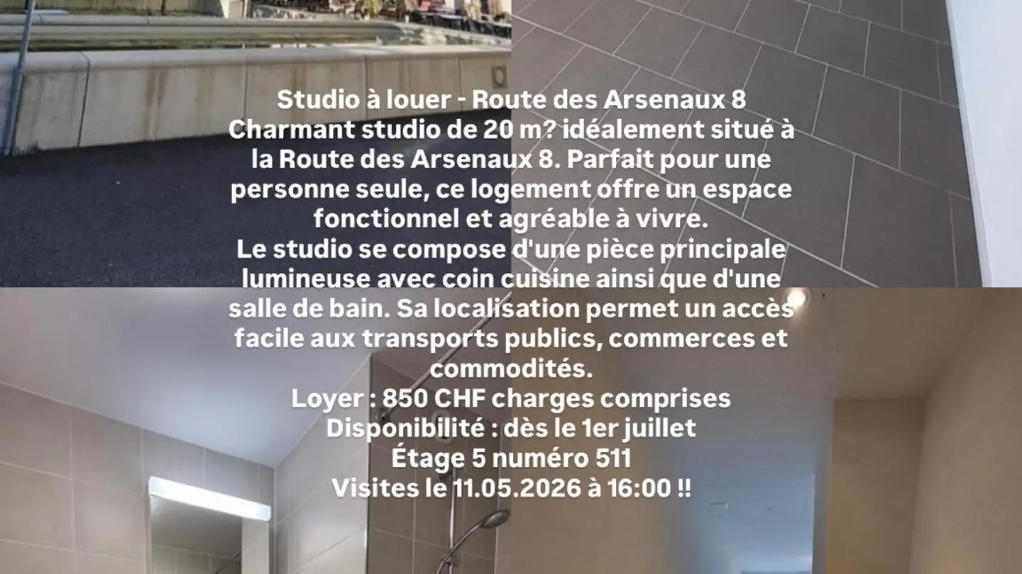 Apartment for rent - Route Des Arsenaux 8, 1700 Fribourg