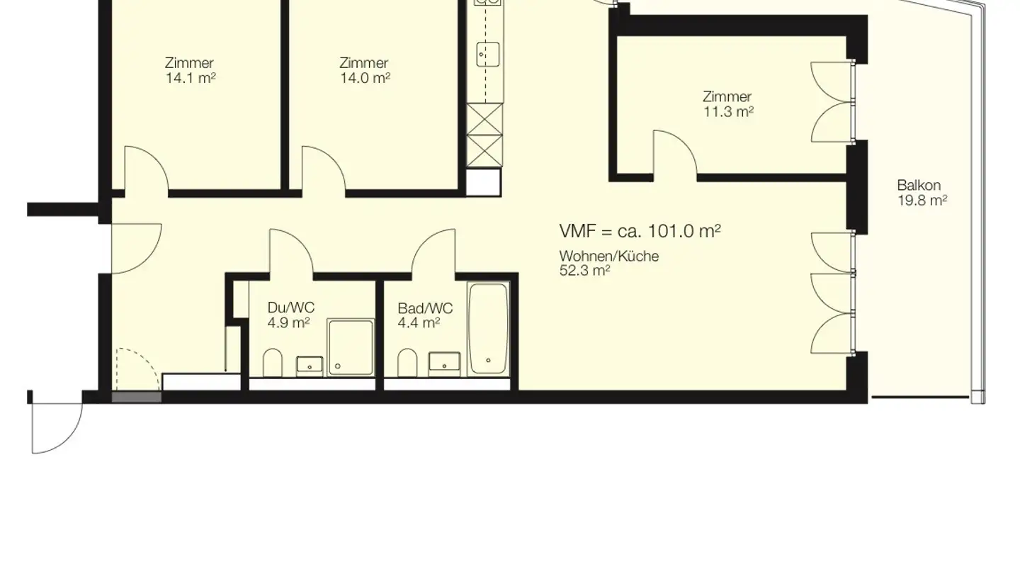 Zimmer mieten - Badenerstrasse 94, 8952 Schlieren - Foto 2