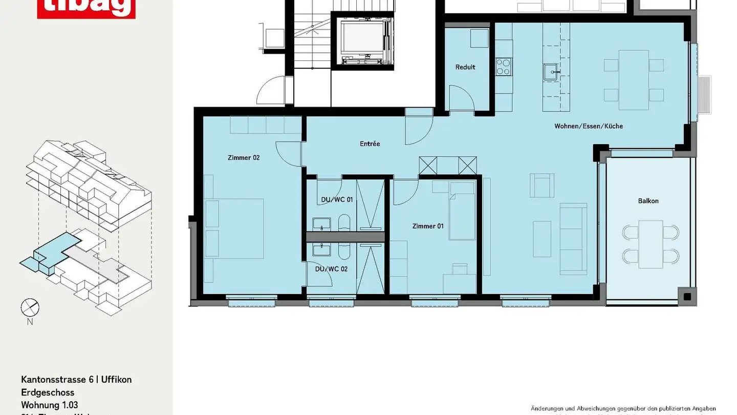 Apartment for rent - Kantonsstrasse 6, 6253 Uffikon - Photo 3