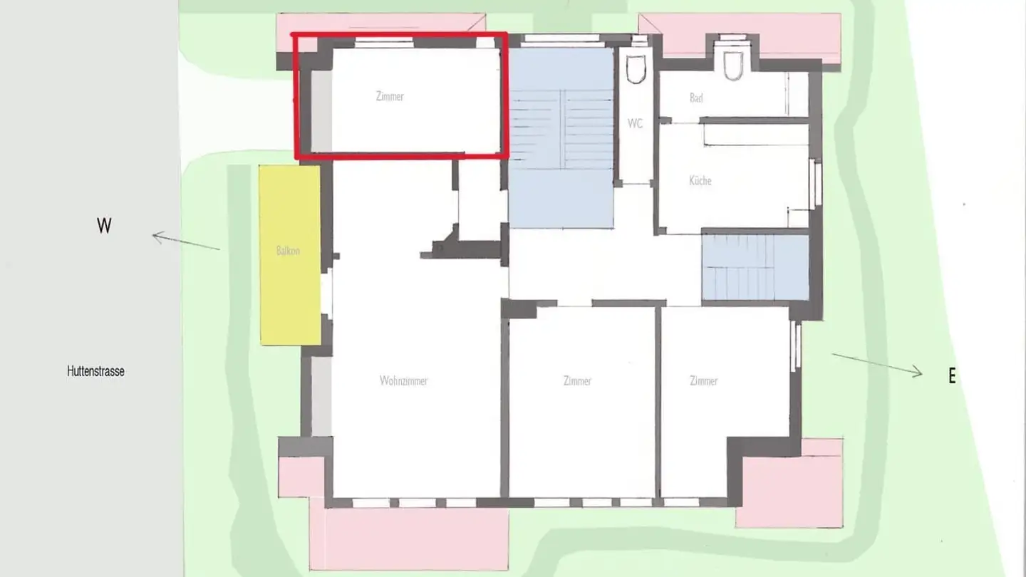 Stanza singola in affitto - Huttenstrasse 7, 8006 Zürich - Photo 2