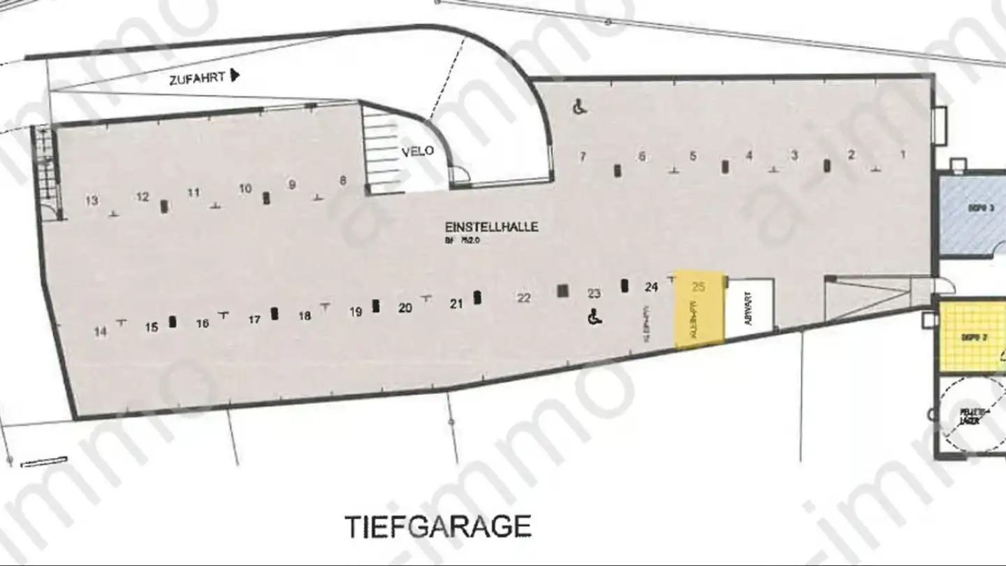Indoor parking space for sale - Stumpenbachstrasse 32, 5734 Reinach AG