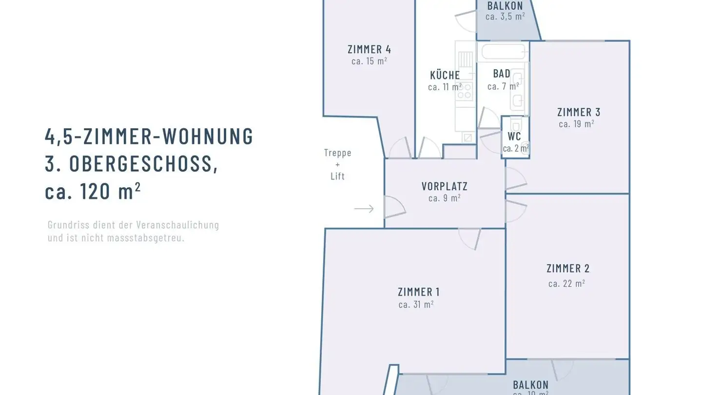 Apartment for rent - Eisenbahnweg 18, 4058 Basel - Photo 4