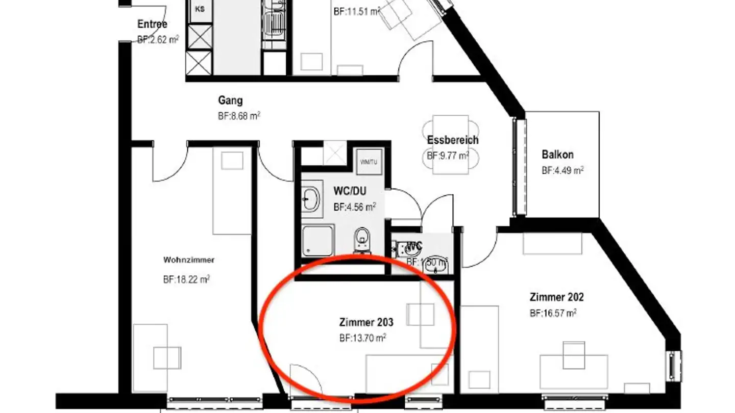Single room for rent - 8910 Affoltern am Albis - Photo 2