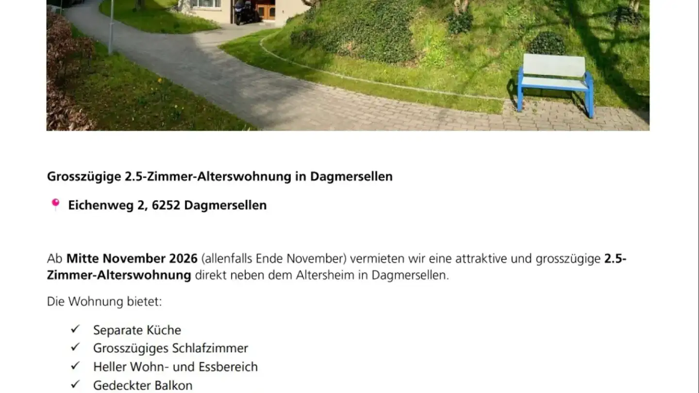 Appartement à louer - Eichenweg 2, 6252 Dagmersellen