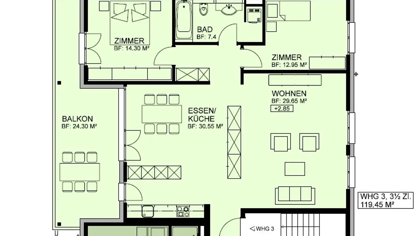 Appartement à louer - 5464 Rümikon AG - Photo 3