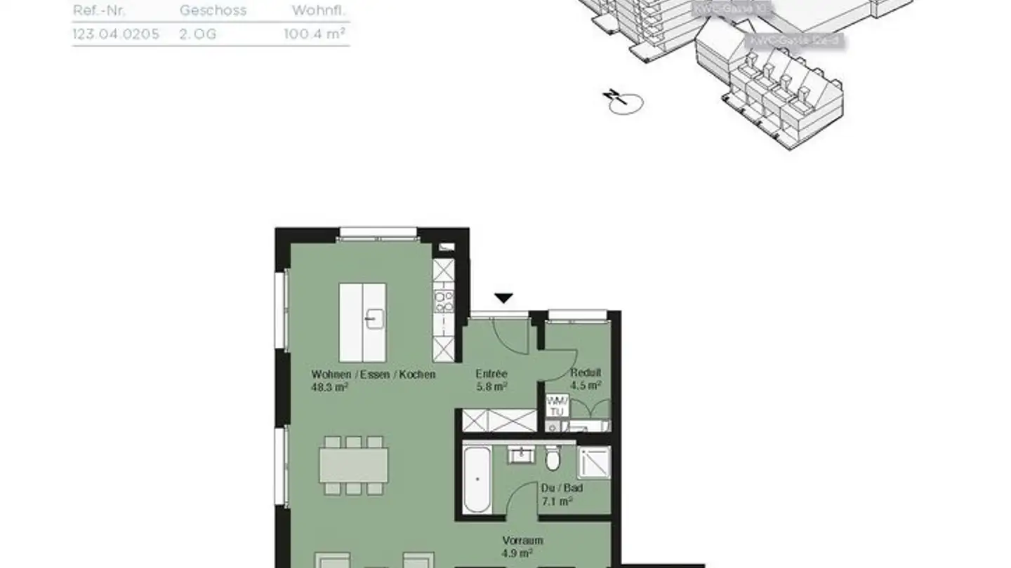 Appartement à louer - Kwc-Gasse 3, 5726 Unterkulm - Photo 2