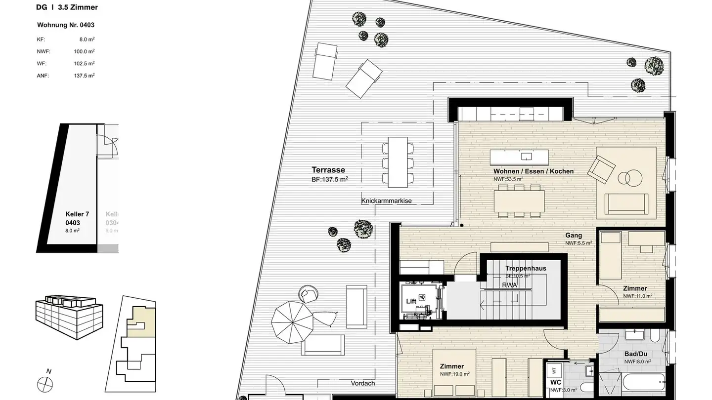 Attico in vendita - Neumattstrasse 3, 5734 Reinach AG