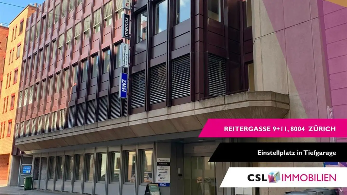 Tiefgaragenstellplatz mieten - Reitergasse, 8004 Zürich