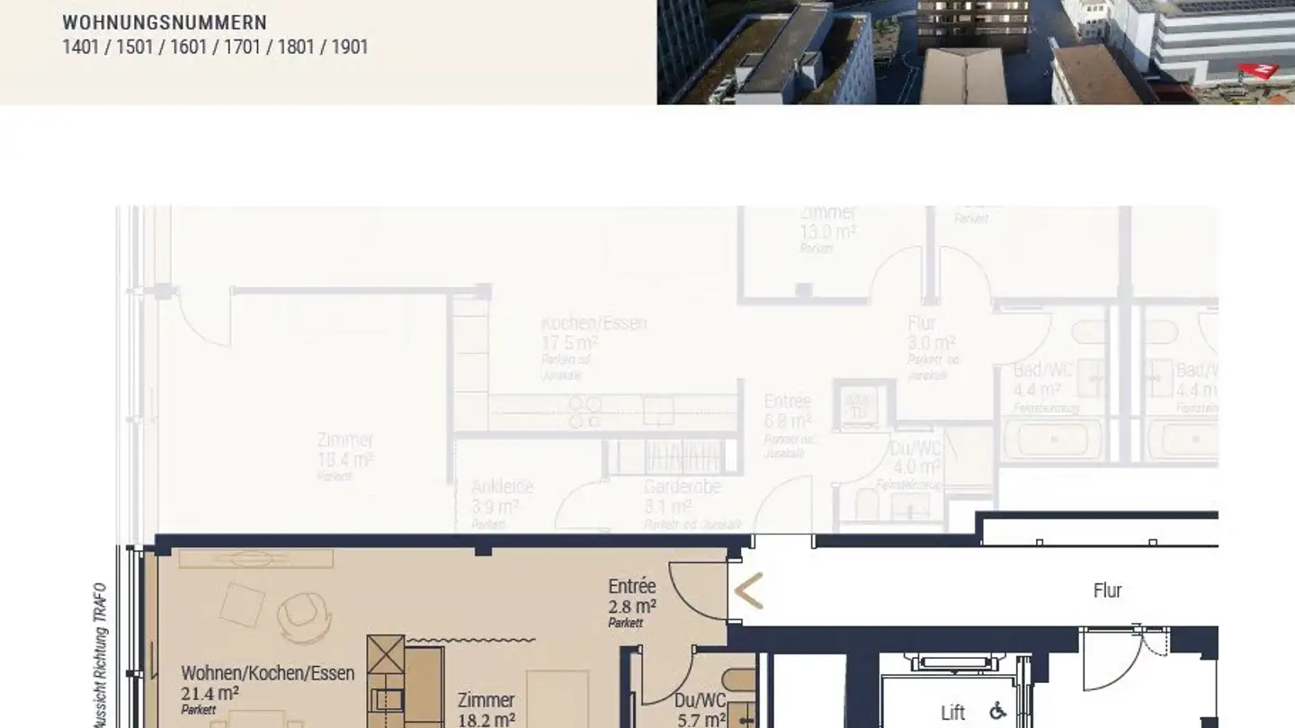 Wohnung mieten - Brown Boveri Platz 4, 5400 Baden - Foto 2