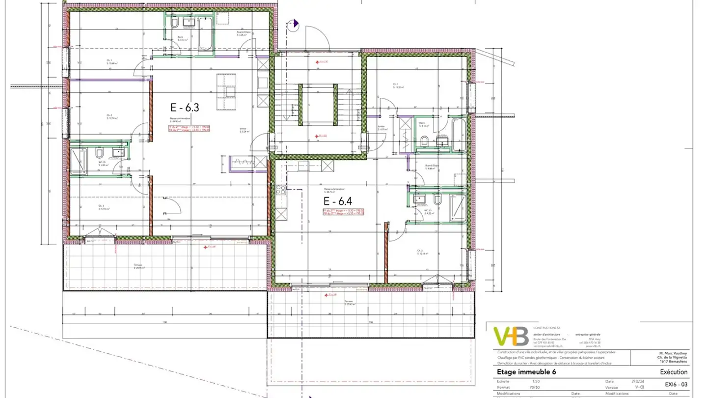 Wohnung mieten - Chemin De La Vignetta 12h, 1617 Remaufens