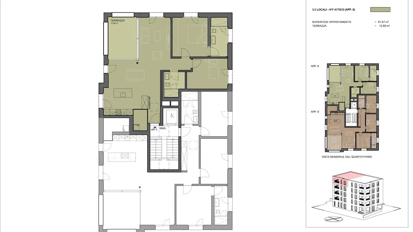 Appartamento in vendita - Via Gerbione 9, 6598 Tenero