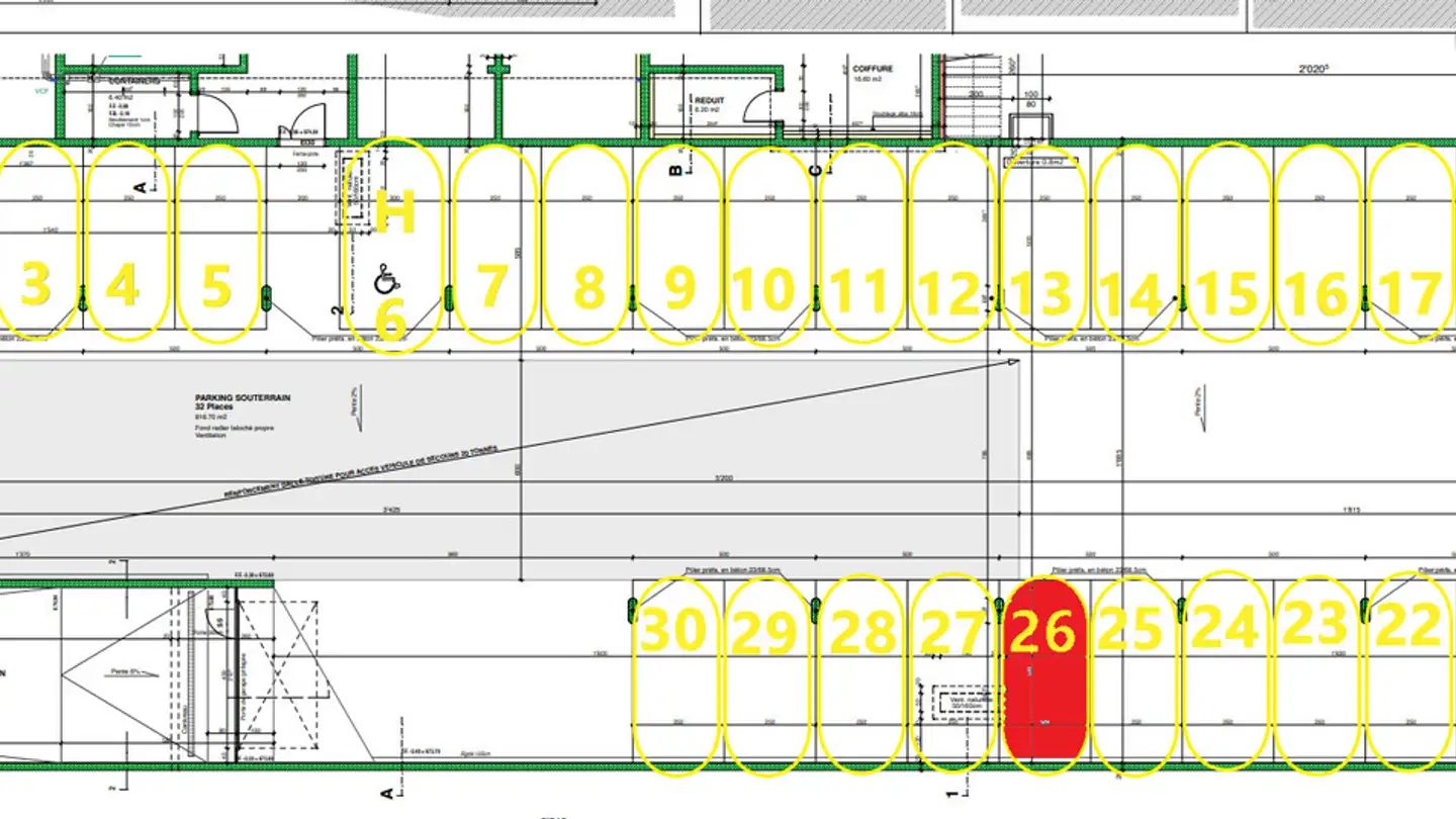 Place de parking souterraine à louer - Chemin Du Cardinal Journet, 1752 Villars-sur-Glâne - Photo 3