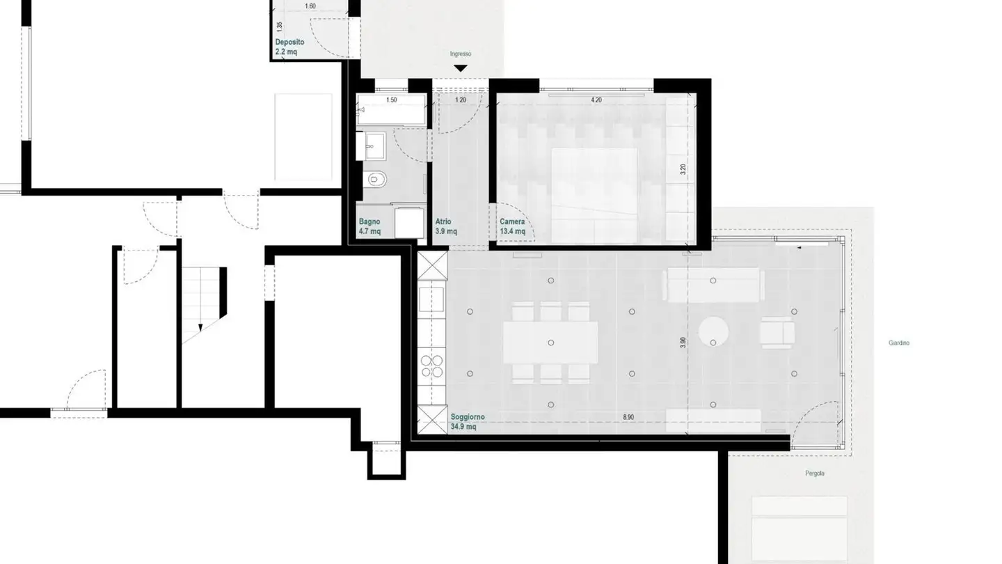 Wohnung mieten - Via Ai Grotti 9, 6618 Arcegno - Foto 2