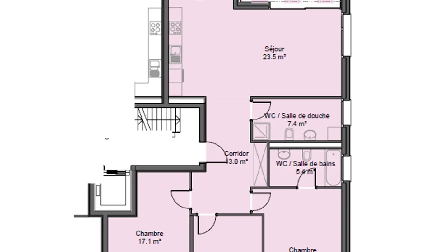 Appartement à louer - Route Du Verdel 23, 1630 Bulle