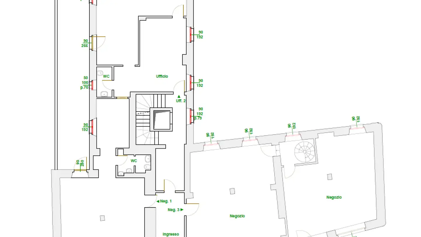 Shop for rent - Via Giuseppe Motta 4, 6830 Chiasso