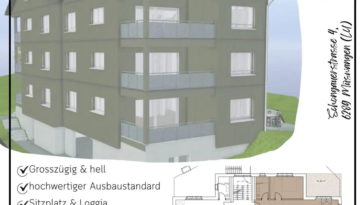 Appartement à louer - Schongauerstrasse 4, 6289 Müswangen