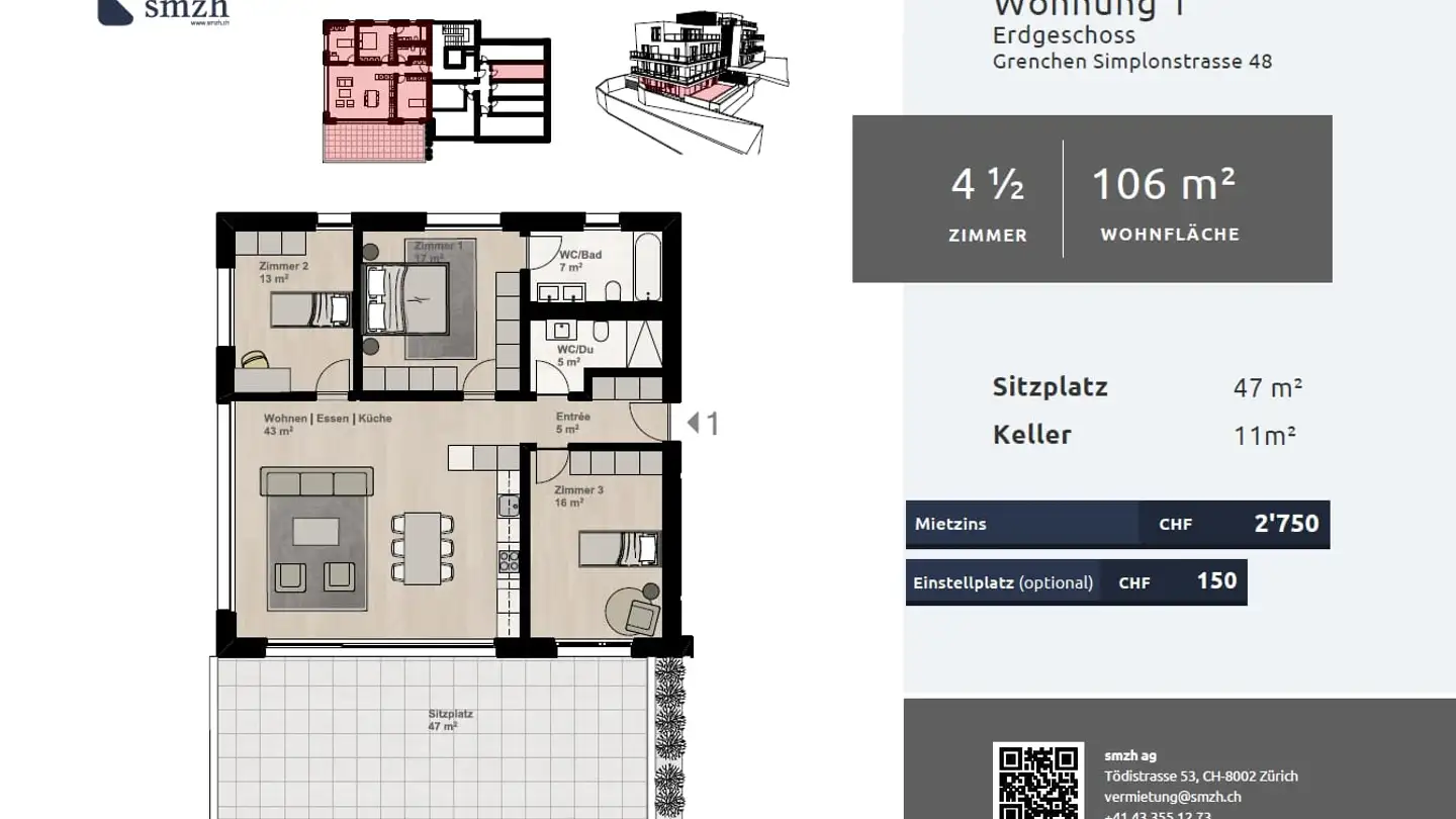 Appartamento in affitto - Simplonstrasse 48, 2540 Grenchen - Foto 2