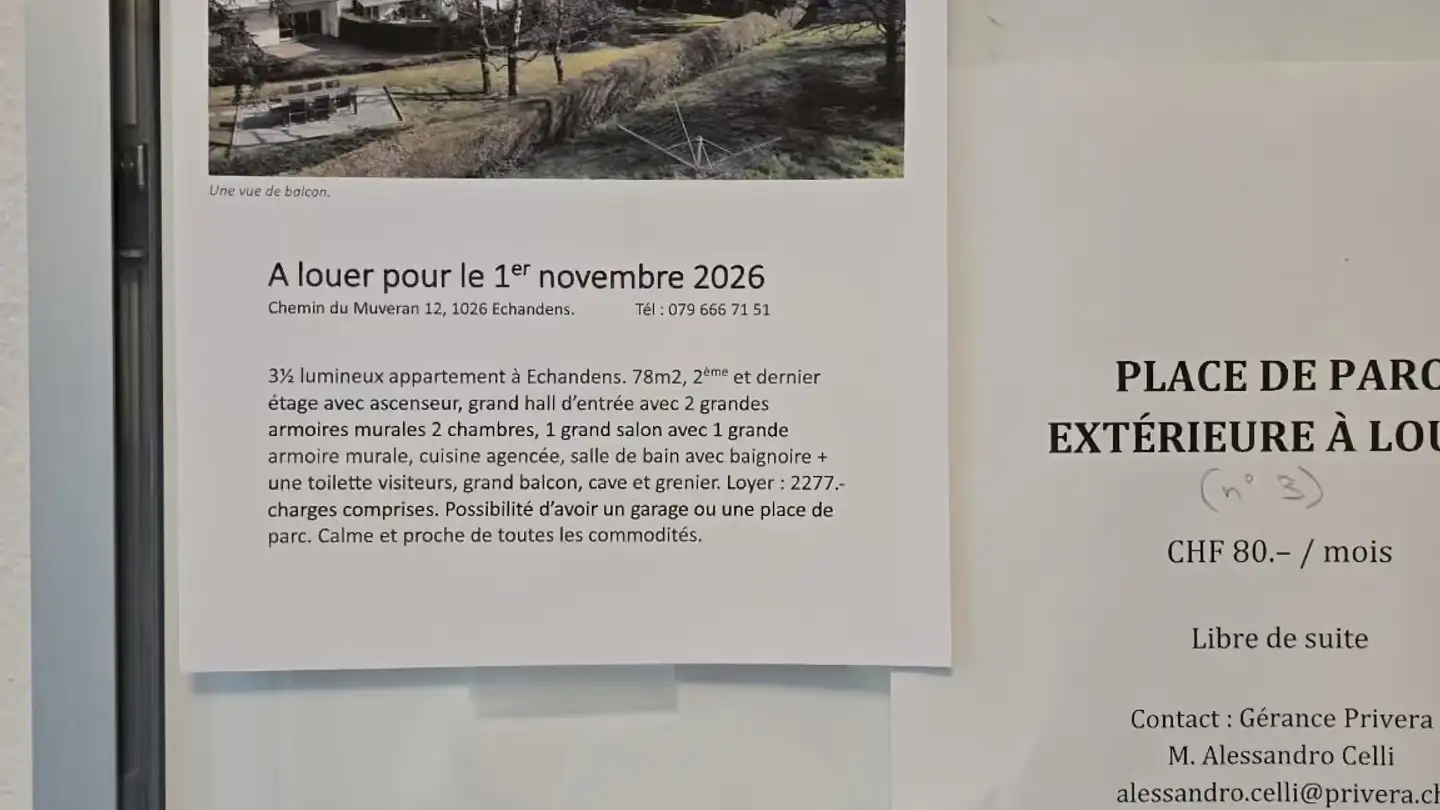 Appartement à louer - Chemin Du Muveran 12, 1026 Echandens