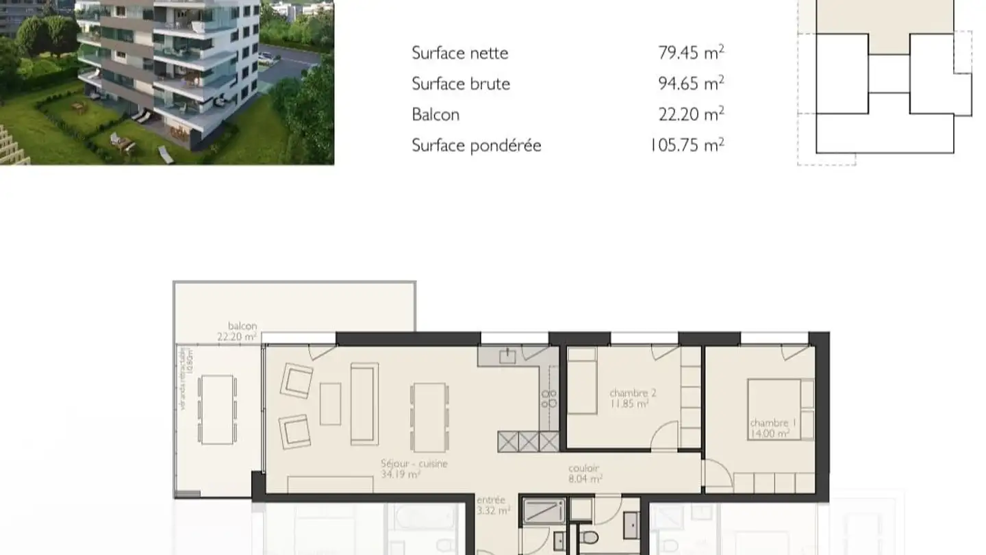 Wohnung mieten - Chemin Des Chevaux 15, 1964 Conthey - Foto 2