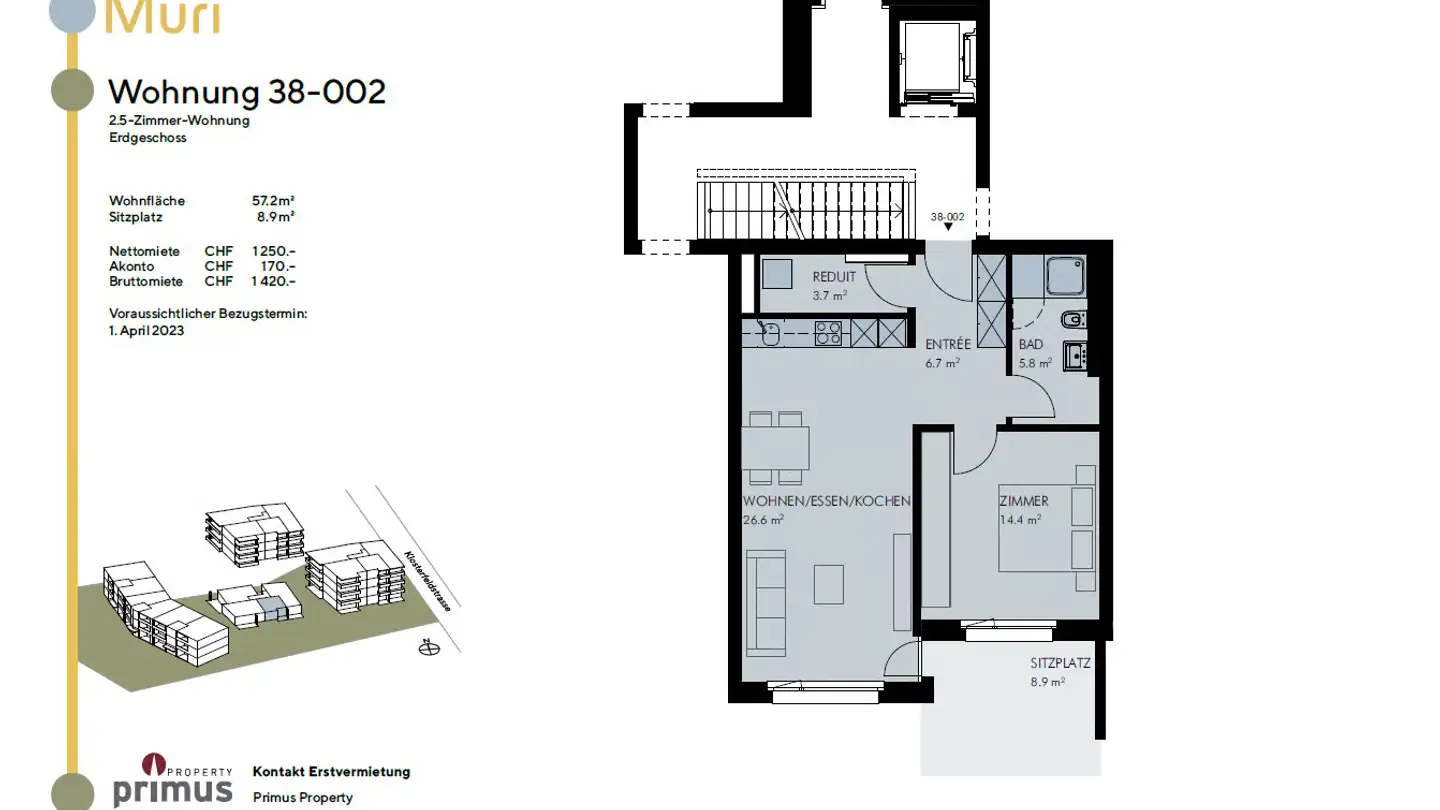 Apartment for rent - Klosterfeldstrasse 38, 5630 Muri AG - Photo 3