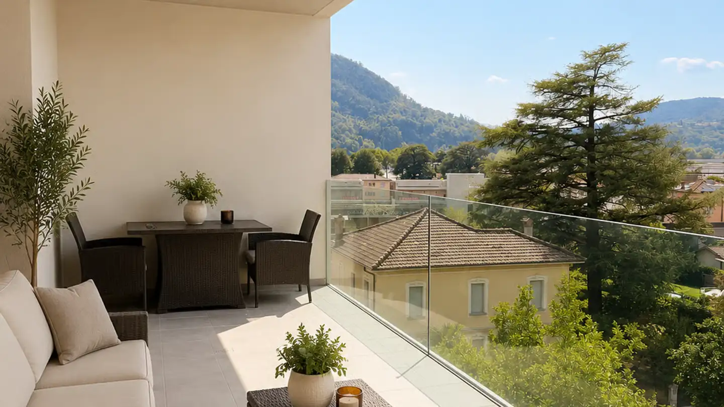 Attic flat for rent - Viale Carlo Pereda 5, 6828 Balerna