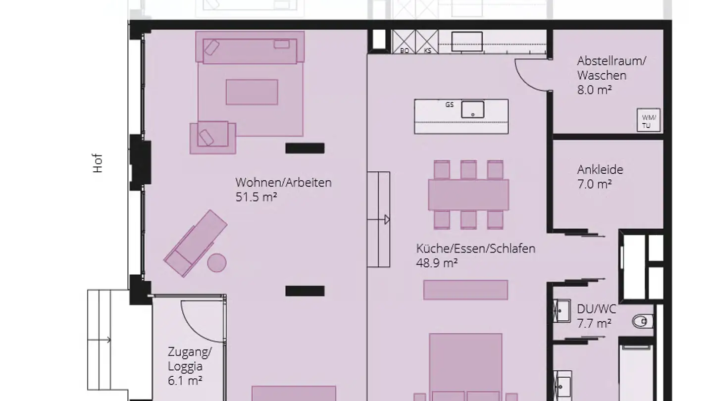 Wohnung mieten - Else-Züblin-Strasse 85f, 8404 Winterthur - Foto 2