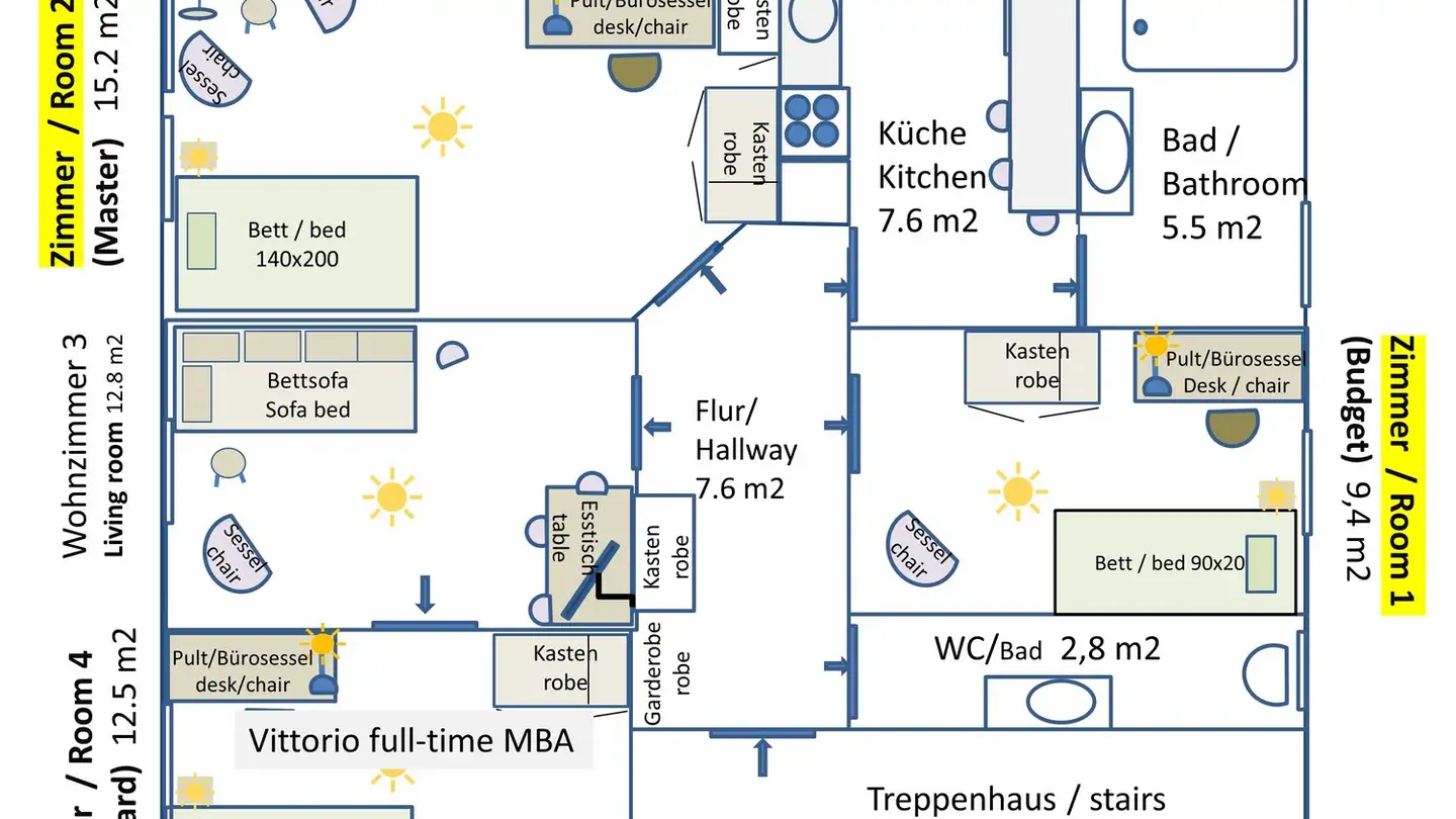 Zimmer mieten - Scheidwegstrasse 3, 9000 St. Gallen - Foto 2