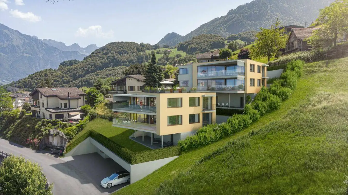 Stepped apartment for rent - Lehrütistrasse 19, 8882 Unterterzen