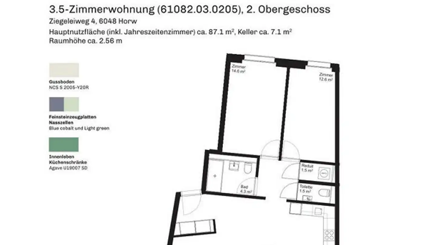 Appartement à louer - Ziegeleiweg 4, 6048 Horw - Photo 2