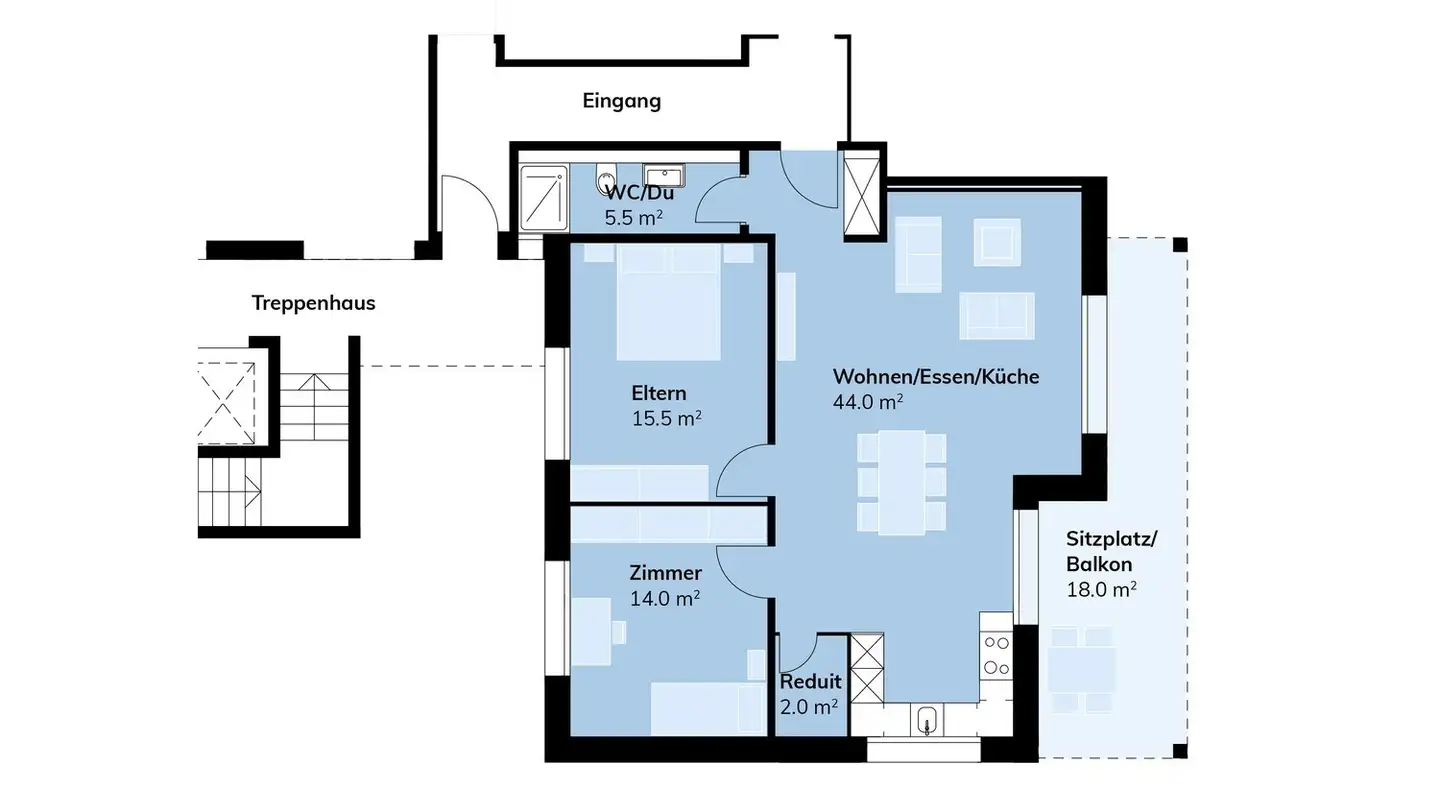 Wohnung mieten - Studenweg 1, 6207 Nottwil - Foto 2