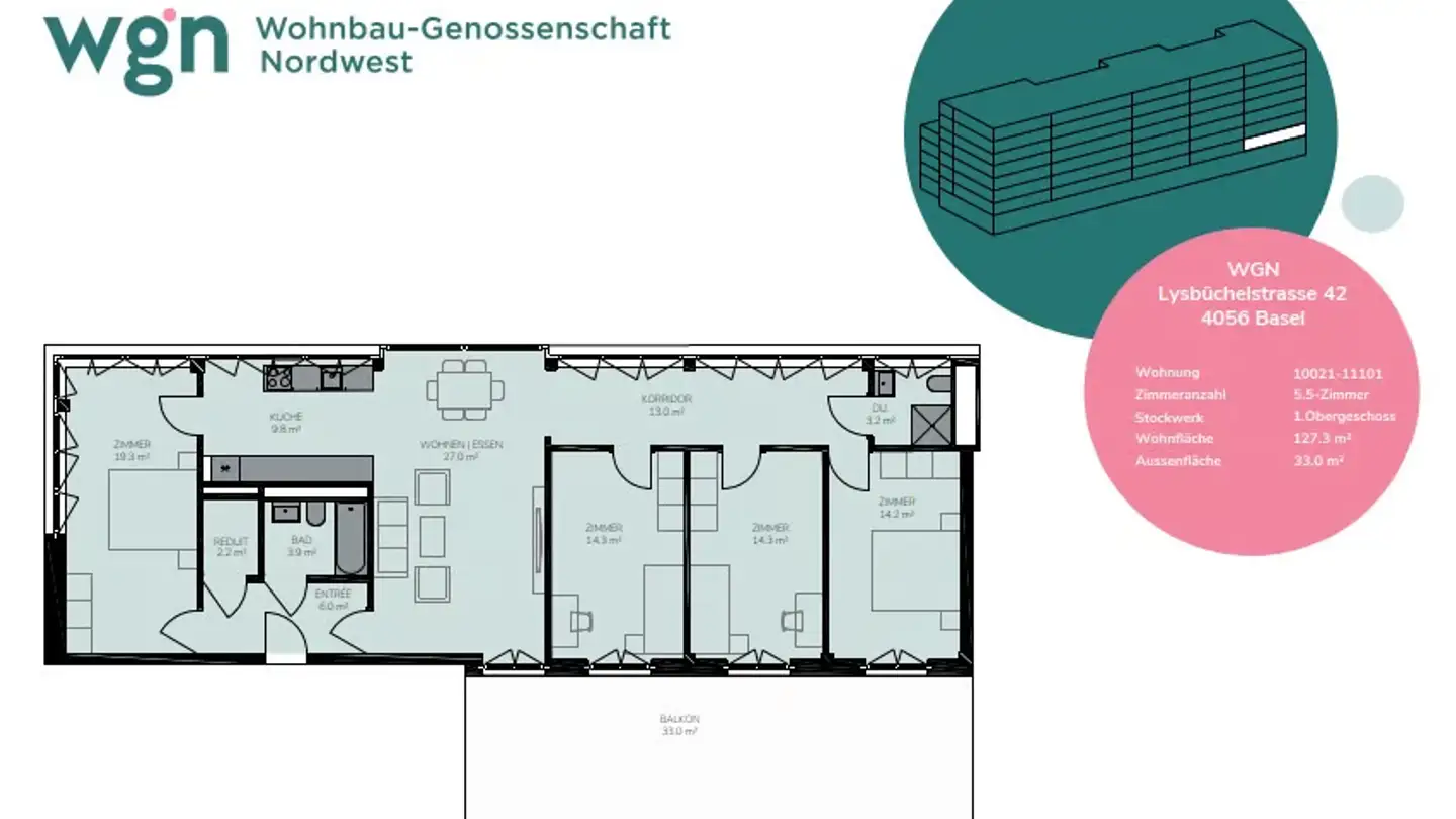 Maisonette mieten - Lysbüchelstrasse 42, 4056 Basel - Foto 3