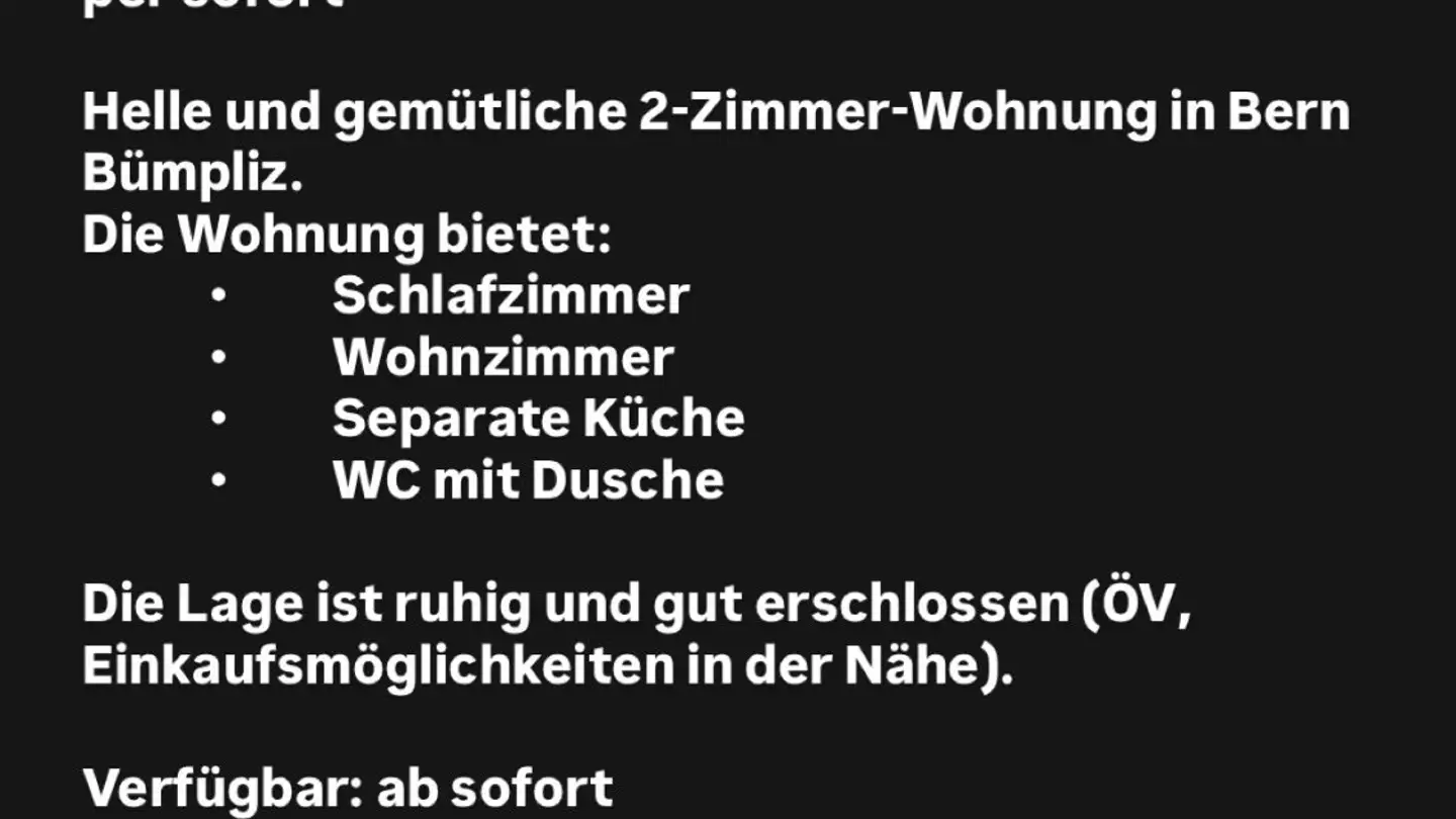 Apartment for rent - 3018 Bern