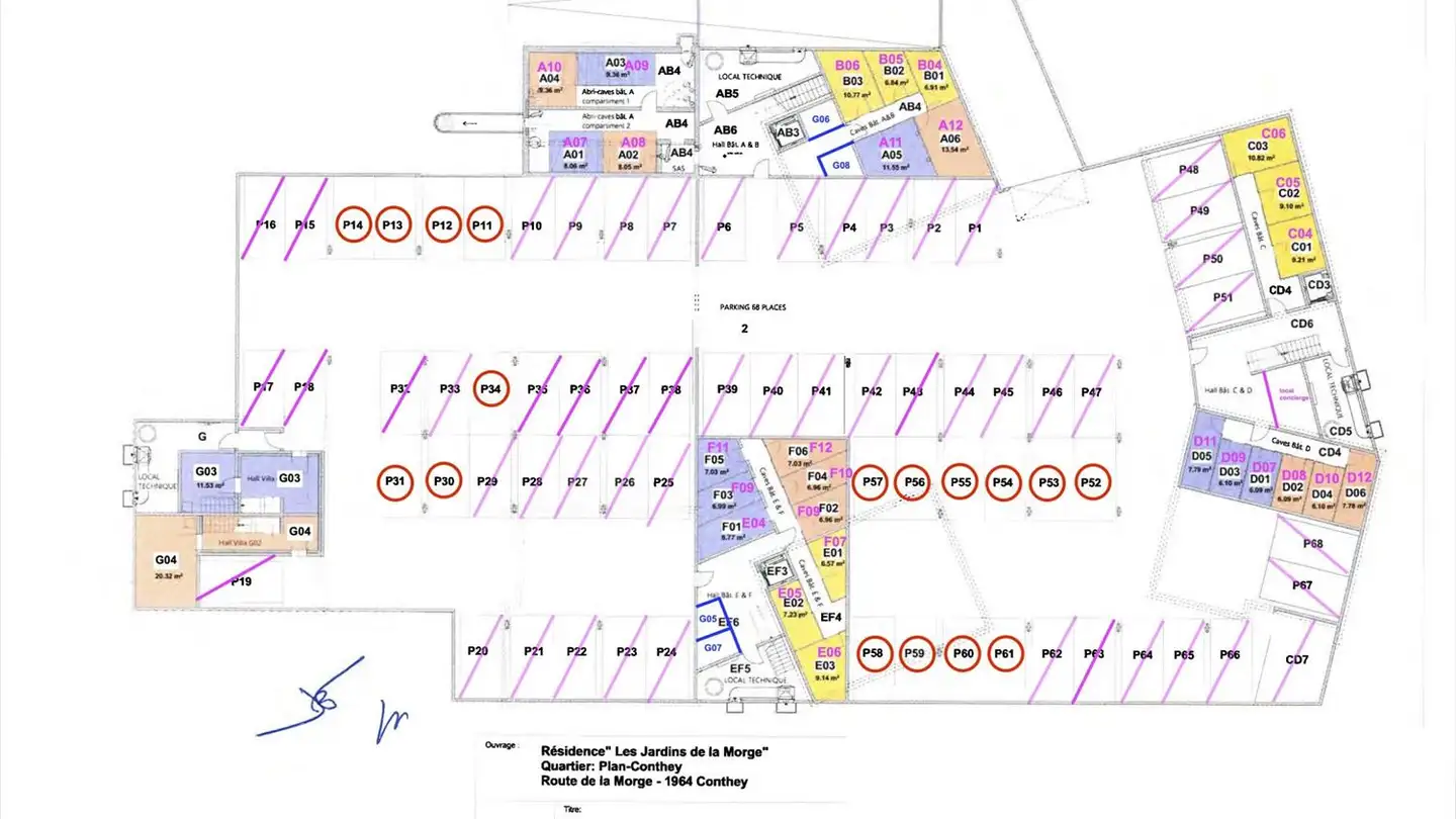 Underground parking space for rent - Rue Centrale 100, 1964 Conthey