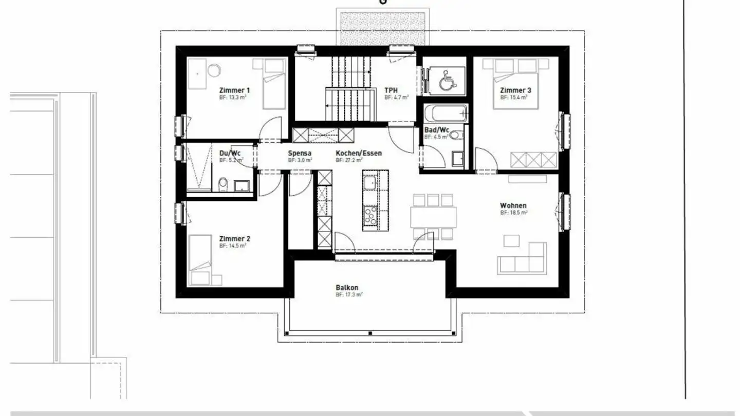 Dachgeschosswohnung mieten - Staatsstrasse, 8888 Heiligkreuz (Mels) - Foto 2