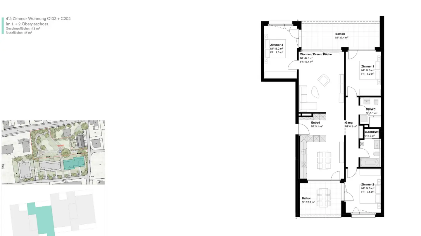 Wohnung mieten - Rosengartenstrasse, 8555 Müllheim Dorf - Foto 2