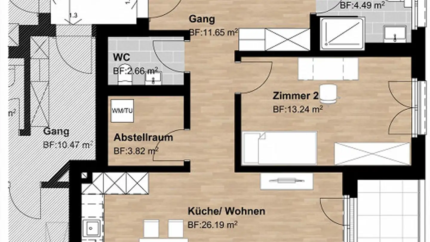 Apartment for rent - Wilerstrasse 65a, 9602 Bazenheid - Photo 3