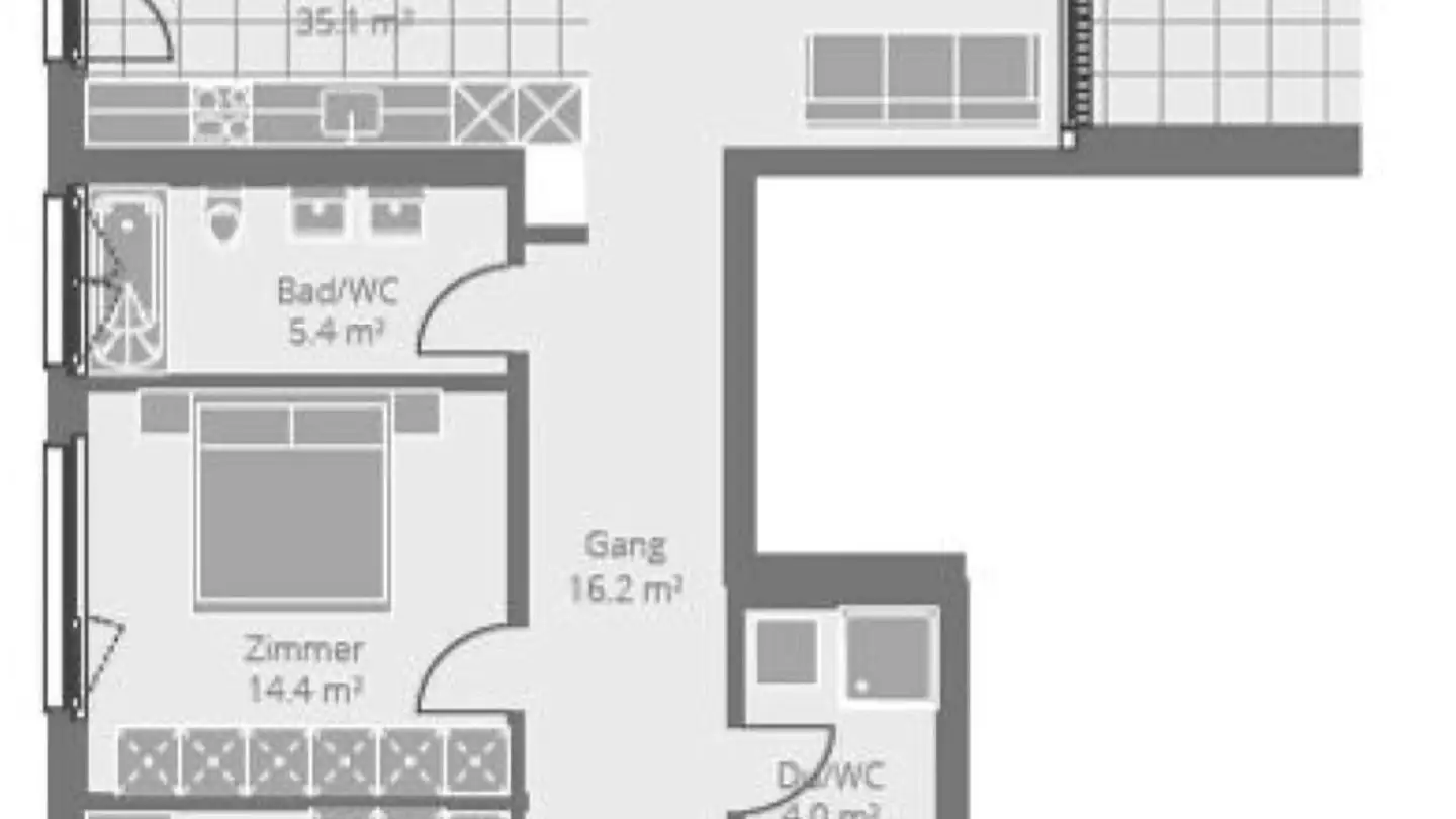 Apartment for rent - Unterwerkstrasse 28, 8192 Zweidlen - Photo 2